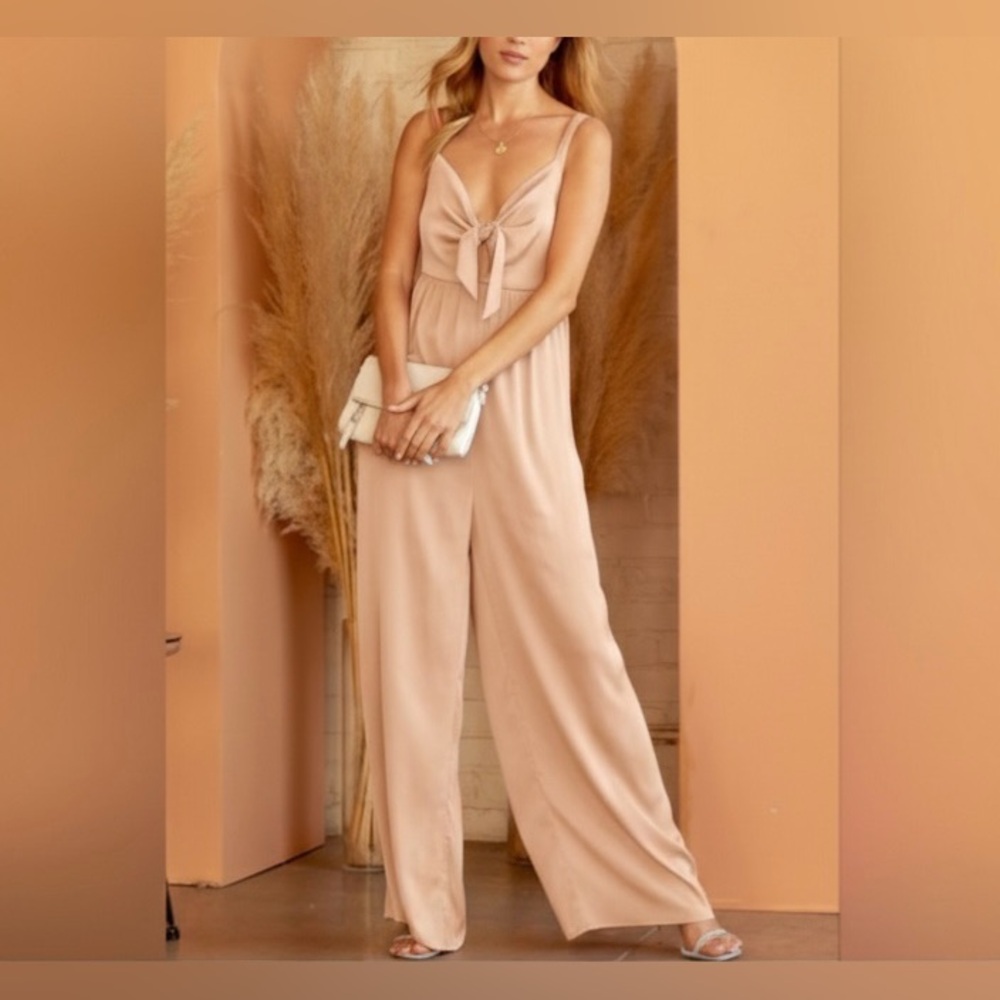 ANDREE BY UNIT Blush Sleeveless Jumpsuit